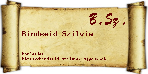 Bindseid Szilvia névjegykártya