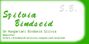 szilvia bindseid business card